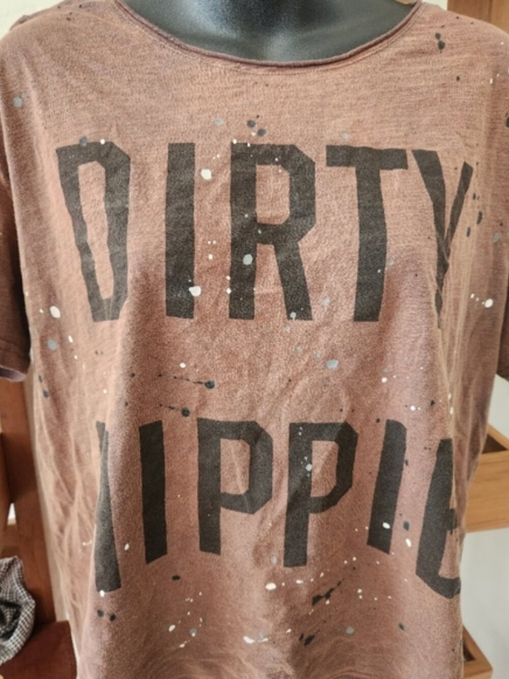 Jaded Gypsy Dirty Hippie Tee L/XL NWT *BROWN